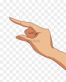 比划手势卡通插画