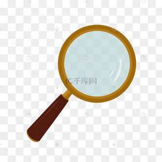 卡通放大镜手绘素材