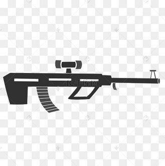 卡通黑色机枪插图