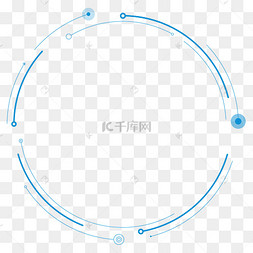 浅蓝色科技弧线圆环