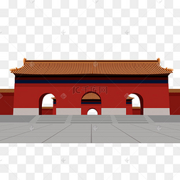 手绘古代皇宫建筑