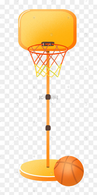 黄色篮球框图案