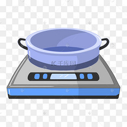 下载 png下载ai手绘黑色电磁炉插画下载 png下载psd手绘卡通电磁炉