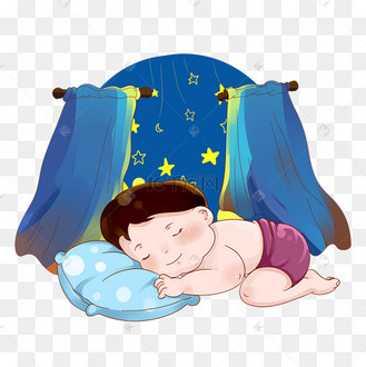 世界睡眠日宝宝安睡png素材
