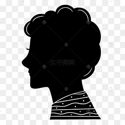 黑色人物剪影头像