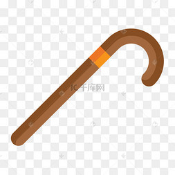 卡通手绘拐杖免抠图