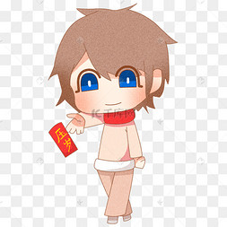 2019春节新年压岁钱q版卡通png素材