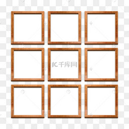 九宫格木质方框