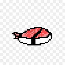 像素风马赛克卡通食物寿司