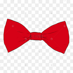 红色卡通蝴蝶领结