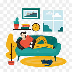 手绘居家隔离,以防止新的冠状肺