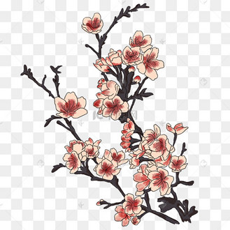 手写手绘pop卡通艺术字pngpsd桃花节粉色毛笔艺术字pngpsd赏桃花最美