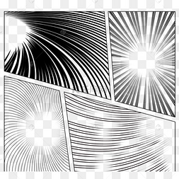 波普风格漫画线条元素