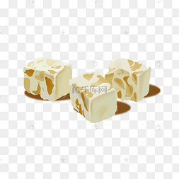 卡通美味牛轧糖插画