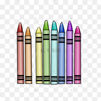 手绘绘画彩笔插画