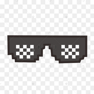 黑色超酷马赛克眼镜