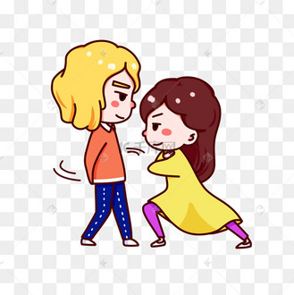 情人节可爱情侣打闹
