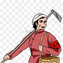 五一劳动节卡通70年代劳动人民不17