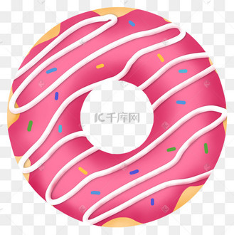 甜甜圈红色美味可口