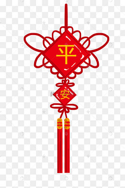 手绘平安中国结
