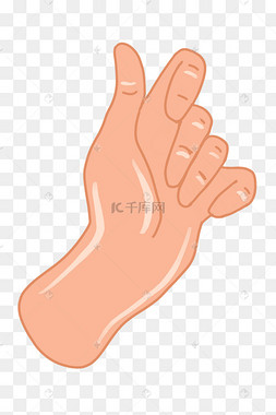 敲门手势卡通姿势