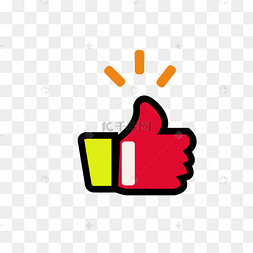 赞的拇指符号图标