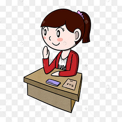 卡通女生小学生图片-卡通女生小学生图片素材免费下载-千库网