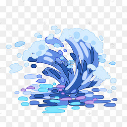 海卡通海浪