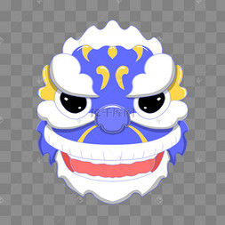 狮子头蓝色图片-狮子头蓝色图片素材免费下载-千库网