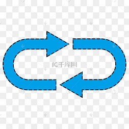 蓝色转换箭头
