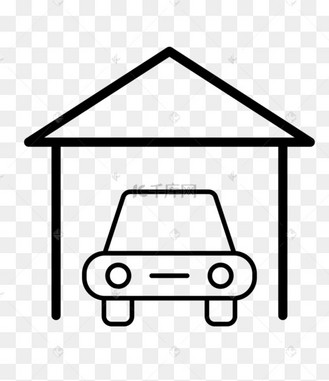 小汽车车库图标