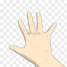 手绘手背手势插画