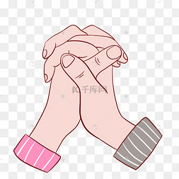 png下载psd拔牙丑相的小恶魔小清新表情包下载 png下载eps手指相拥