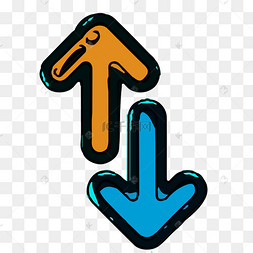 手绘卡通橙色飞机免费png下载