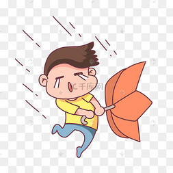 下雨表情
