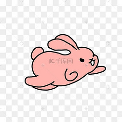 粉色的卡通小兔子