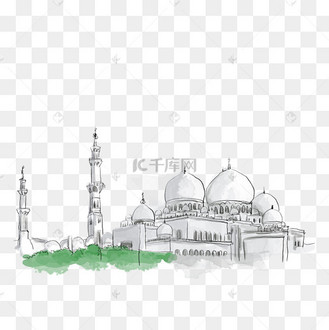 清真寺彩绘图案图片