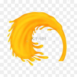 手绘美味飞溅液体