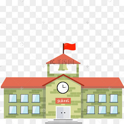 卡通学校教室