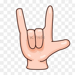 说唱嘻哈手势插画