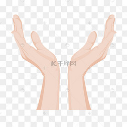 双手捧东西的手势
