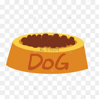 卡通狗粮盆png下载