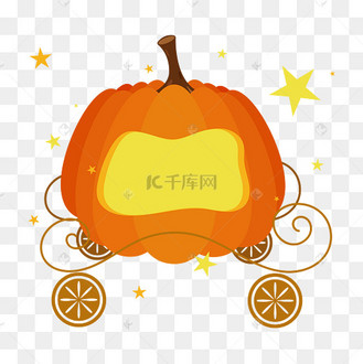 梦幻童话矢量南瓜车