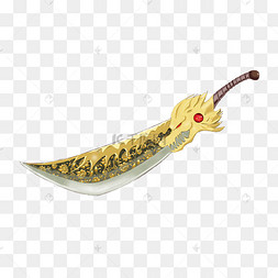 手绘武侠金龙大刀