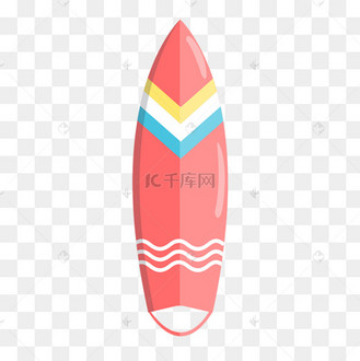 夏天夏日冲浪板卡通