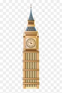 地标建筑大本钟插画