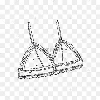 手绘黑白线条内衣