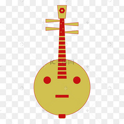 卡通中式传统琵琶图案