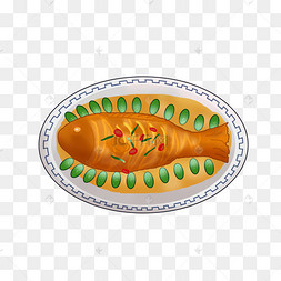 新年年夜饭一盘年年有鱼