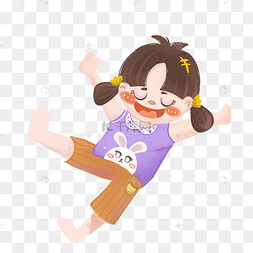 躺着的女孩卡通